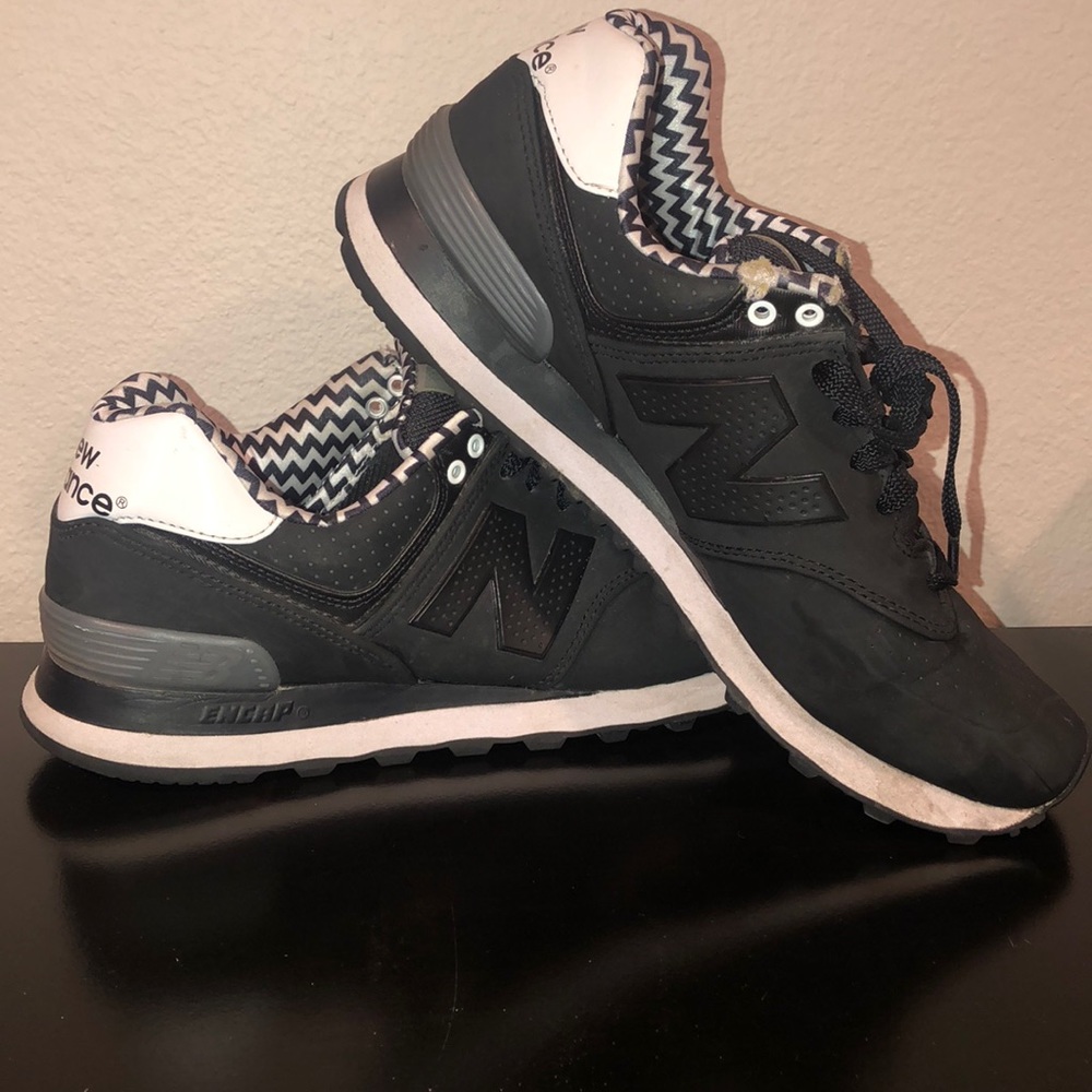 Black Suede New Balance 574 Size 9